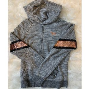 VS Pink Sequin Zip Hoodie